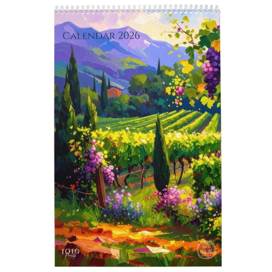 Vibrant Impasto Art Calendar 2026 Kalender (Hoes)