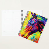 Vibrant Impasto Horse Portrait Colorful Wild Planner (Display)