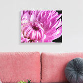 Vibrant in Pink Dahlia Canvas Afdruk (Insitu (Woonkamer))