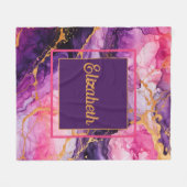 Vibrant Ink Fusion Fleece Deken (Voorkant (Horizontaal))