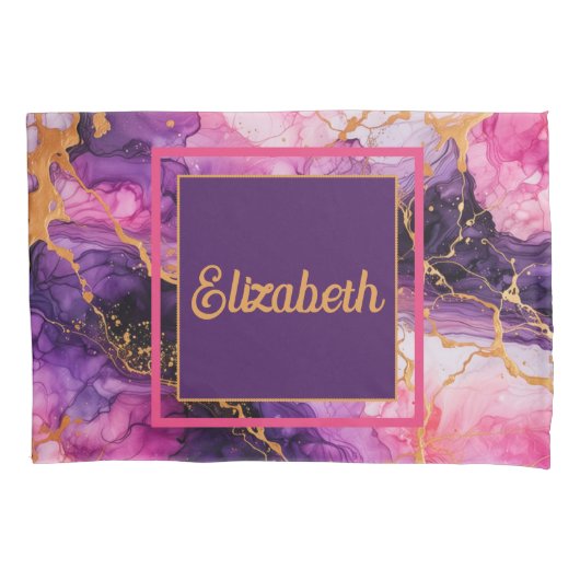 Vibrant Ink Fusion Kussensloop (Voorkant-Links)