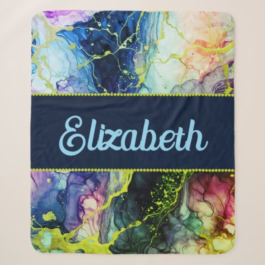 Vibrant Ink Fusion Sherpa Deken (Voorkant)