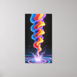 Vibrant ink pulses vibrate canvas afdruk