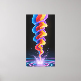 Vibrant ink pulses vibrate canvas afdruk