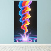 Vibrant ink pulses vibrate canvas afdruk (Insitu (Houten vloer))