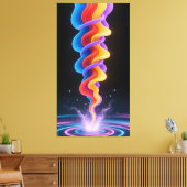 Vibrant ink pulses vibrate canvas afdruk (Insitu (Woonkamer))