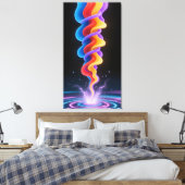 Vibrant ink pulses vibrate canvas afdruk (Insitu (Slaapkamer))