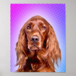 Vibrant Irish Setter Pop Art Poster<br><div class="desc">Vier de elegantie en energie van de Irish Setter met dit levendige Pop Art-ontwerp! Met een dynamische en kleurrijke weergave van het geliefde ras, voegt dit kunstwerk een levendige en moderne touch toe aan elke ruimte. Ideaal voor hondenliefhebbers en pop kunstliefhebbers. Laat uw liefde voor Ierse Setters zien met dit...</div>