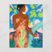 Vibrant Island Hues en Polynesische vrouw Briefkaart (Voorkant)