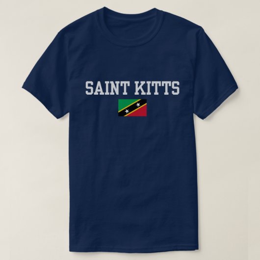 Vibrant Island Pride Saint Kitts Vlag T-shirt (Design voorkant)