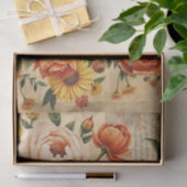 Vibrant Italian-Inspired Floral Collage Tissuepapier (Geschenk)