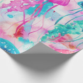 Vibrant Jellyfish Cadeaupapier (Hoek)