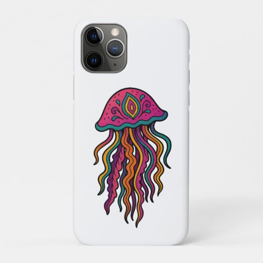 Vibrant Jellyfish iPhone Case (Achterkant)