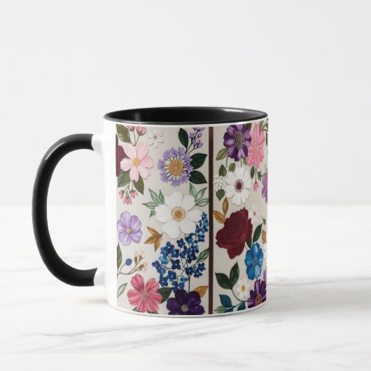 Vibrant Jewel-Toned Floral Symphony Mok (Links)