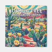 Vibrant Joshua Tree National Park Cactus Custom Magneet (Voorkant)