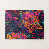 Vibrant Jungle Leopard Pattern  Legpuzzel (Horizontaal)