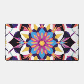 Vibrant Kaleidoscope Mandala Pattern Bureaumat (Voorkant)