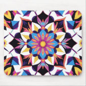 Vibrant Kaleidoscope Mandala Pattern Muismat (Voorkant)