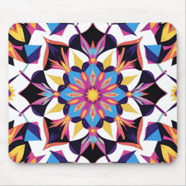 Vibrant Kaleidoscope Mandala Pattern Muismat