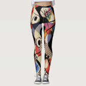 Vibrant Kinetic Abstract Art Leggings (Voorkant)