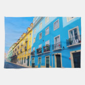 Vibrant Kitchen Towel Lissabon, Portugal Streets Theedoek (Horizontaal)