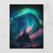 Vibrant-kleuren voor noordelijk licht briefkaart (Voorkant)