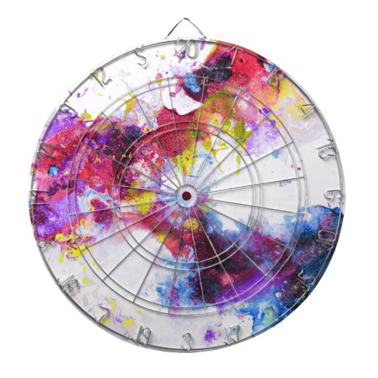 Vibrant kleurig Abstract schilderen Dartbord (Voorkant)