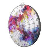 Vibrant kleurig Abstract schilderen Dartbord (Voorkant Rechts)