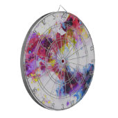 Vibrant kleurig Abstract schilderen Dartbord (Voorkant Links)