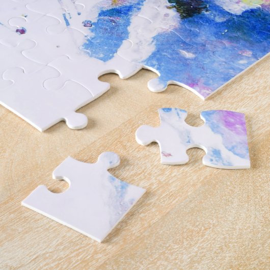 Vibrant kleurig Abstract schilderen Legpuzzel (Zijkant)