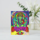 Vibrant kleurig ganesh Painting Briefkaart (Staand voorkant)
