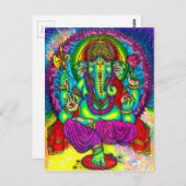 Vibrant kleurig ganesh Painting Briefkaart (Voorkant / Achterkant)