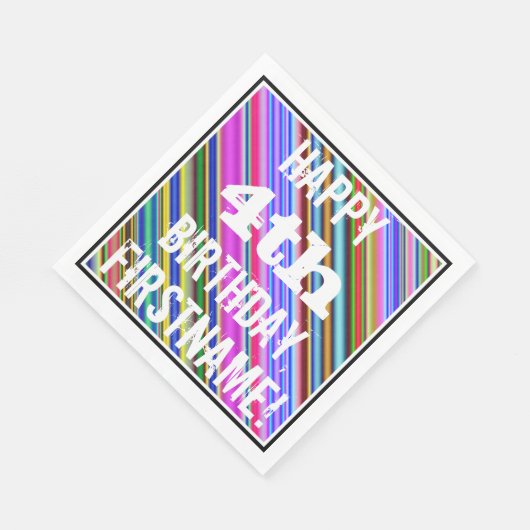 Vibrant, kleurrijke 4e verjaardag + aangepaste naa servetten (Hoek)