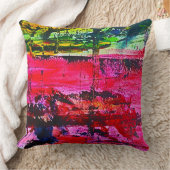 Vibrant kleurrijke moderne abstracte kunst kussen (Deken)