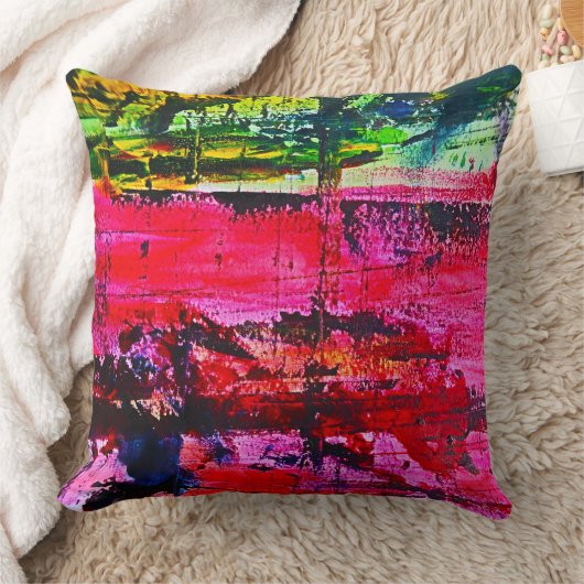 Vibrant kleurrijke moderne abstracte kunst kussen (Deken)