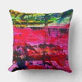 Vibrant kleurrijke moderne abstracte kunst kussen (Voorkant)