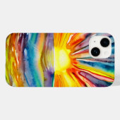 Vibrant Kleurrijke Zonsondergang over het Water Case-Mate iPhone Case (Achterkant (horizontaal))