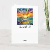  Vibrant Kleurrijke Zonsondergang over het Water Kaart (Achterkant)