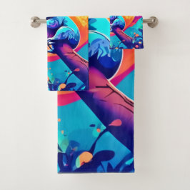 Vibrant Koala Moon Bad Handdoek