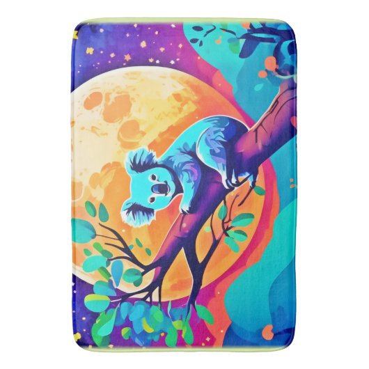 Vibrant Koala Moon Badmat (Voorkant Verticaal)