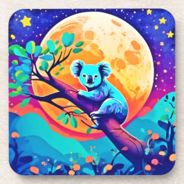 Vibrant Koala Moon Bier Onderzetter