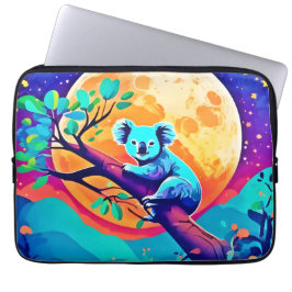 Vibrant Koala Moon Laptop Sleeve