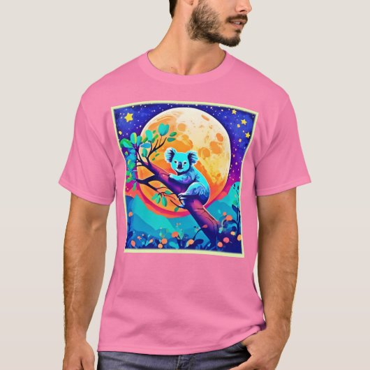 Vibrant Koala Moon T-shirt (Voorkant)