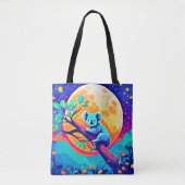 Vibrant Koala Moon Tote Bag (Voorkant)