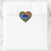 Vibrant koperen doezelaar hart sticker (Tas)