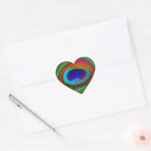 Vibrant koperen doezelaar hart sticker (Envelop)