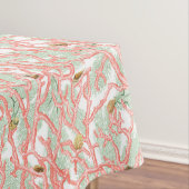 Vibrant Koraal Branches met Seashells Tafelkleed (Voorbeeld)