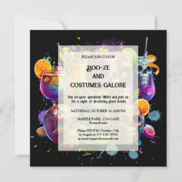 Vibrant Krijg je drank Op Drink Halloween Party Feestdagenkaart