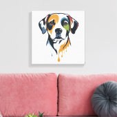 Vibrant Lab Pop Art Canvas Afdruk (Insitu (Woonkamer))