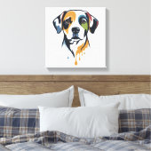 Vibrant Lab Pop Art Canvas Afdruk (Insitu (Slaapkamer))